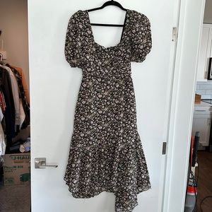 ASTR the Label floral asymmetrical hem dress